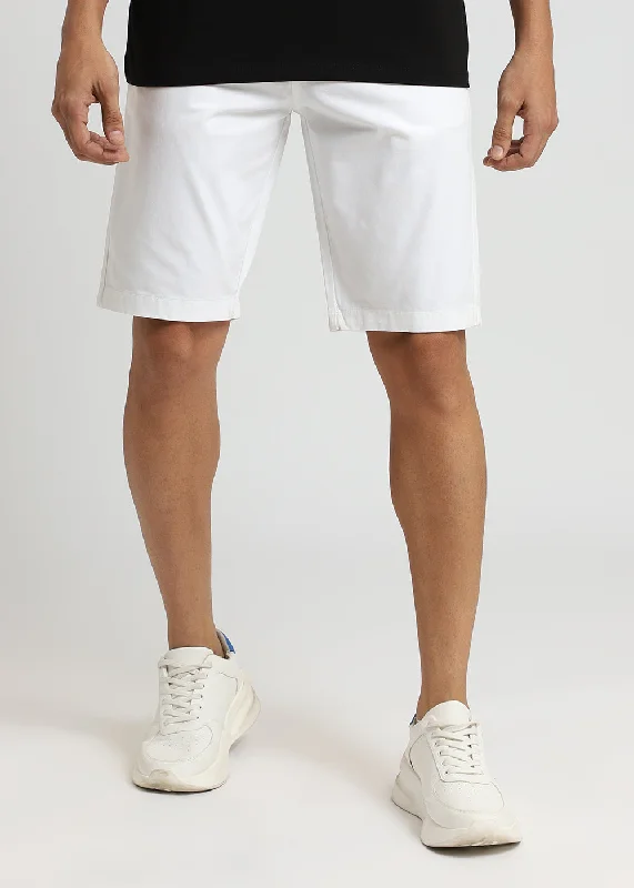 Men's floral print silk blend shorts for a unique night - out lookAlabaster White Shorts Men's floral print silk blend shorts for a unique night - out lookAlabaster White Shorts