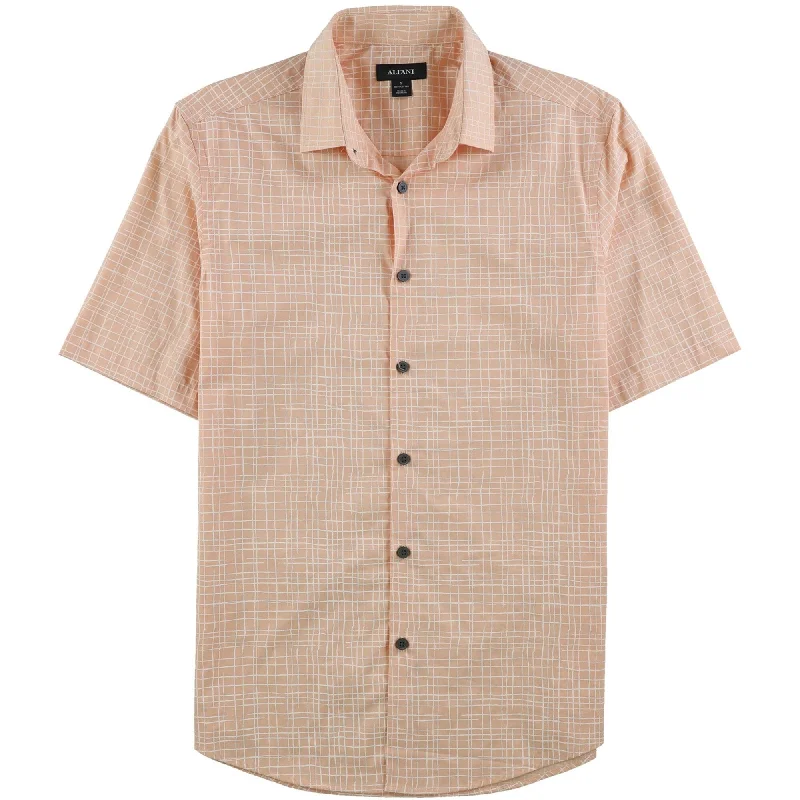 Men's Shearling - Lined Collar Casual Shirts in Brown for a Rustic and Warm AppealAlfani Mens Grid Button Up Shirt, Orange, Small Men's Shearling - Lined Collar Casual Shirts in Brown for a Rustic and Warm AppealAlfani Mens Grid Button Up Shirt, Orange, Small