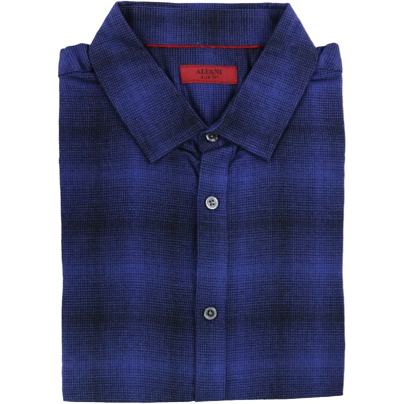 Men's Shearling - Lined Collar Casual Shirts in Brown for a Rustic and Warm AppealAlfani Mens Slim Brushed Button Up Shirt, Blue, Large Men's Shearling - Lined Collar Casual Shirts in Brown for a Rustic and Warm AppealAlfani Mens Slim Brushed Button Up Shirt, Blue, Large