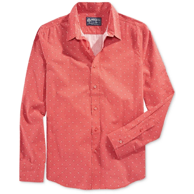 Men's Long - Line Oversized Casual Shirts in Dark Gray for a Relaxed and Modern LookAmerican Rag Mens Medallion Button Up Shirt, Red, X-Small Men's Long - Line Oversized Casual Shirts in Dark Gray for a Relaxed and Modern LookAmerican Rag Mens Medallion Button Up Shirt, Red, X-Small
