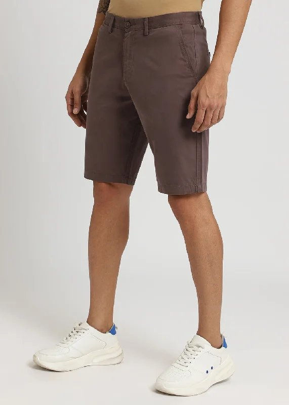 Men's side - stripe track shorts for a sporty running lookAuburn Brown Shorts