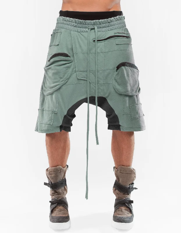 Men's camo print cargo shorts for outdoor adventuresBAGGY SHORTS GRAVAN BLUE