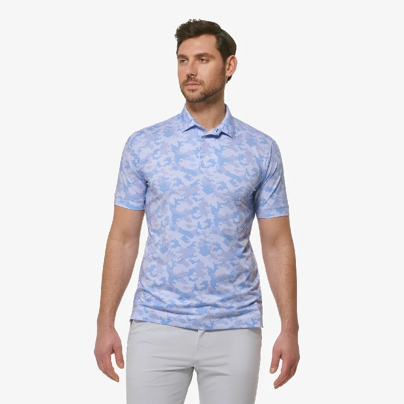 Men's Slim - Fit Printed Floral Casual Shirts in Pastel Colors for a Spring - Inspired VibeBlue Multi Camo Stripe Men's Slim - Fit Printed Floral Casual Shirts in Pastel Colors for a Spring - Inspired VibeBlue Multi Camo Stripe
