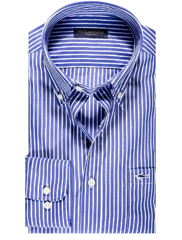 Men's Distressed Denim Casual Shirts with Frayed Edges for a Trendy and Rugged LookBlue Stripe Button Down Shirt Blue Men's Distressed Denim Casual Shirts with Frayed Edges for a Trendy and Rugged LookBlue Stripe Button Down Shirt Blue