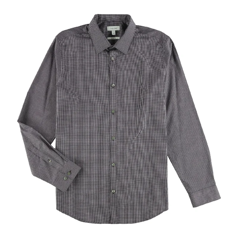 Men's Retro - Style Hawaiian Print Casual Shirts in Bold Patterns for a Tropical VacationCalvin Klein Mens Mini Check Button Up Shirt, Purple, Medium Men's Retro - Style Hawaiian Print Casual Shirts in Bold Patterns for a Tropical VacationCalvin Klein Mens Mini Check Button Up Shirt, Purple, Medium