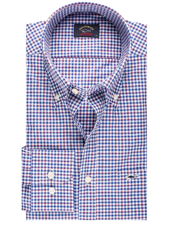 Men's Graphic - Printed Casual Shirts with Pop - Culture References for a Fun and Stylish LookCheck Button Down Shirt Blue Men's Graphic - Printed Casual Shirts with Pop - Culture References for a Fun and Stylish LookCheck Button Down Shirt Blue