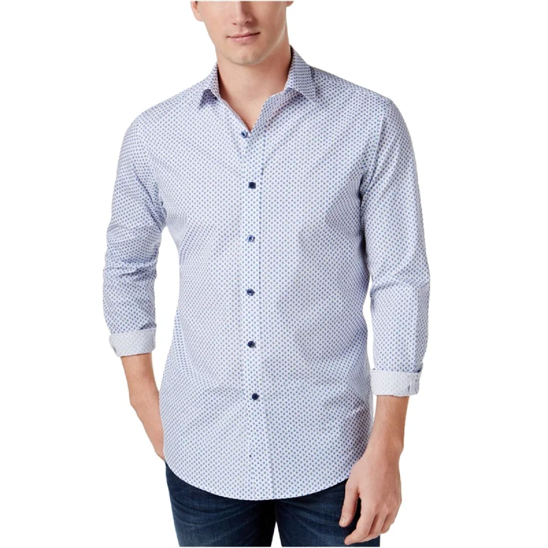 Men's Sustainable Recycled Material Casual Shirts for Eco - Conscious ConsumersClub Room Mens Shell-Print Button Up Shirt Men's Sustainable Recycled Material Casual Shirts for Eco - Conscious ConsumersClub Room Mens Shell-Print Button Up Shirt