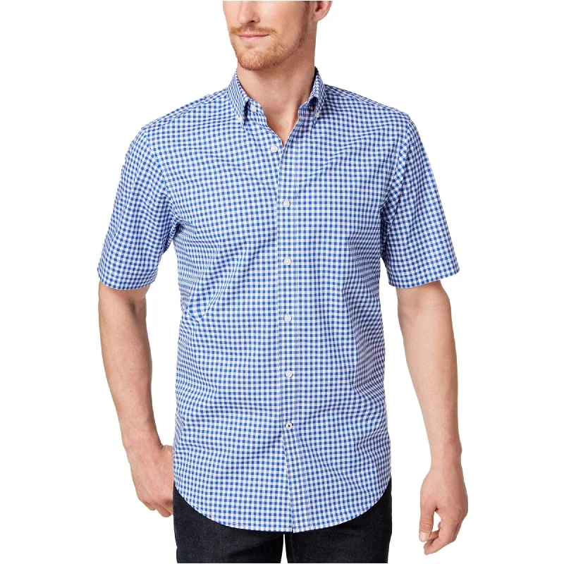 Men's Moisture - Wicking Performance Fabric Casual Shirts for Outdoor ActivitiesClub Room Mens Winston Button Up Shirt, Blue, Small Men's Moisture - Wicking Performance Fabric Casual Shirts for Outdoor ActivitiesClub Room Mens Winston Button Up Shirt, Blue, Small