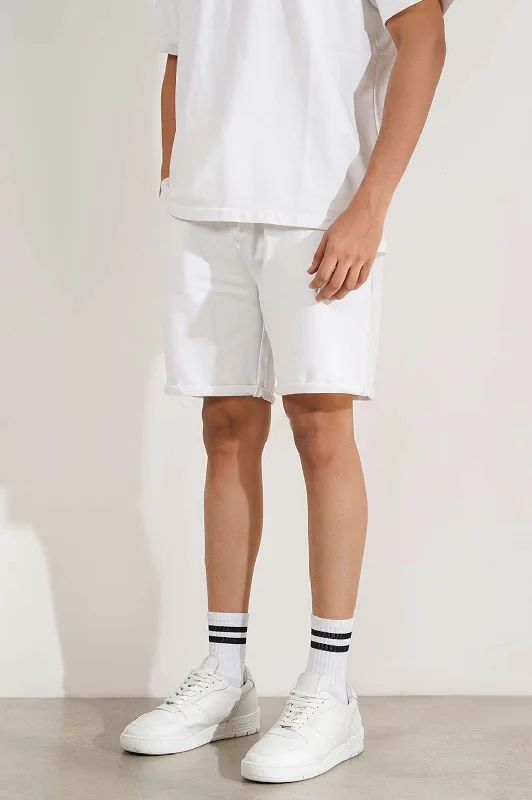 Men's ripped denim shorts for a trendy streetwear aestheticDRAWSTRING SHORTS