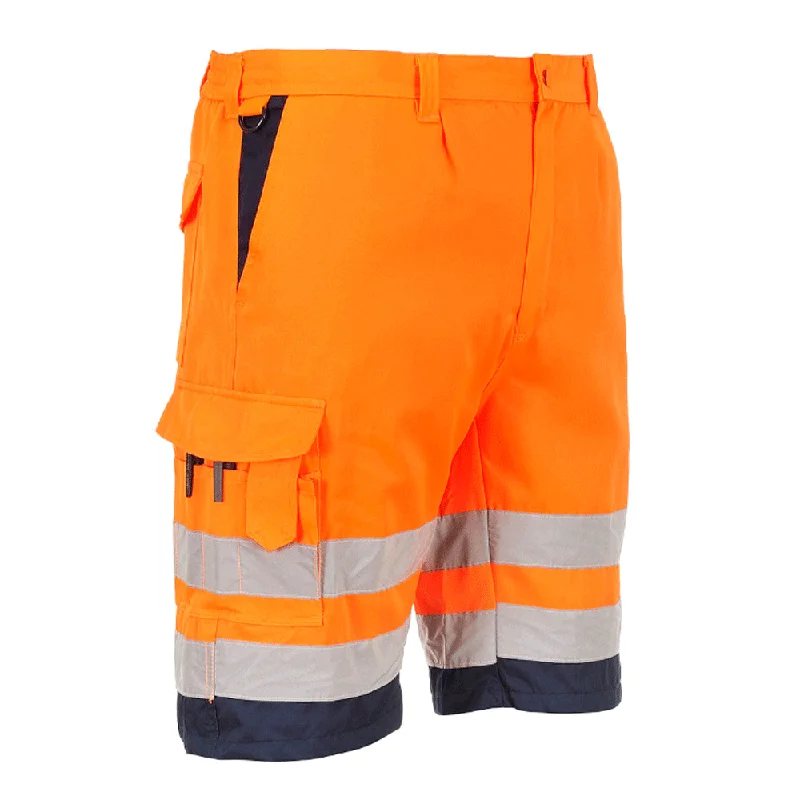 Men's floral print silk blend shorts for a unique night - out lookPortwest E043 Hi-Vis Contrast Shorts