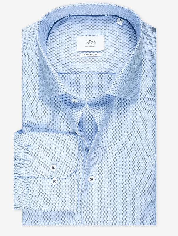 Plus Size Men's Plaid Flannel Casual Shirts in Earth Tones for a Cozy Fall OutfitPattern 2 Ply Comfort Fit Shirt Blue