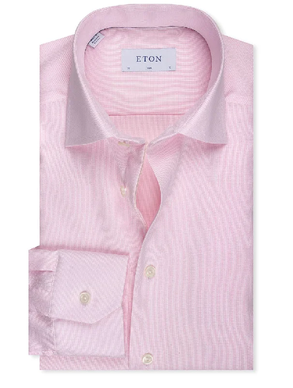 Plus Size Men's Plaid Flannel Casual Shirts in Earth Tones for a Cozy Fall OutfitSlim Fit Fine Twill Shirt Pink