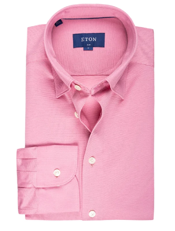 Men's Button - Down Oxford Casual Shirts in Crisp White for a Classic and Versatile StyleSlim Fit Jersey Casual Shirt Pink Men's Button - Down Oxford Casual Shirts in Crisp White for a Classic and Versatile StyleSlim Fit Jersey Casual Shirt Pink