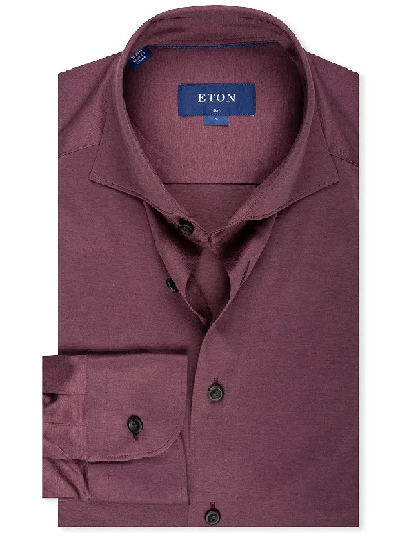 Men's Linen Blend Casual Shirts with Roll - Up Sleeves for a Summer Beach LookSlim Fit Jersey Shirt Burgundy Men's Linen Blend Casual Shirts with Roll - Up Sleeves for a Summer Beach LookSlim Fit Jersey Shirt Burgundy