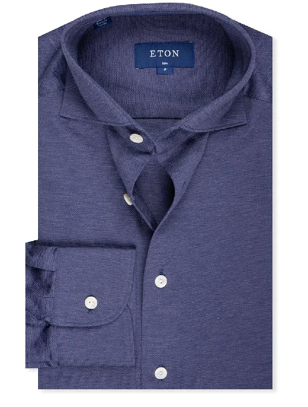 Men's Short - Sleeve Linen Casual Shirts in Light Khaki for a Breathable Summer OptionSlim Fit Pique Shirt Navy Men's Short - Sleeve Linen Casual Shirts in Light Khaki for a Breathable Summer OptionSlim Fit Pique Shirt Navy