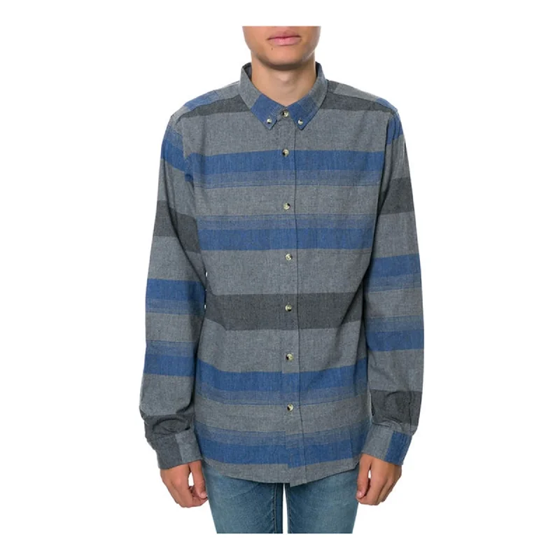 Men's Long - Line Oversized Casual Shirts in Dark Gray for a Relaxed and Modern LookEzekiel Mens The Pikes Peak Ls Button Up Shirt Men's Long - Line Oversized Casual Shirts in Dark Gray for a Relaxed and Modern LookEzekiel Mens The Pikes Peak Ls Button Up Shirt