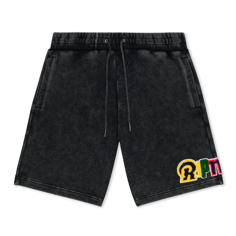 Men's high - waisted swim shorts with UPF protection for beach vacationsFan Fave Sweatshorts (Black Wash) Men's high - waisted swim shorts with UPF protection for beach vacationsFan Fave Sweatshorts (Black Wash)