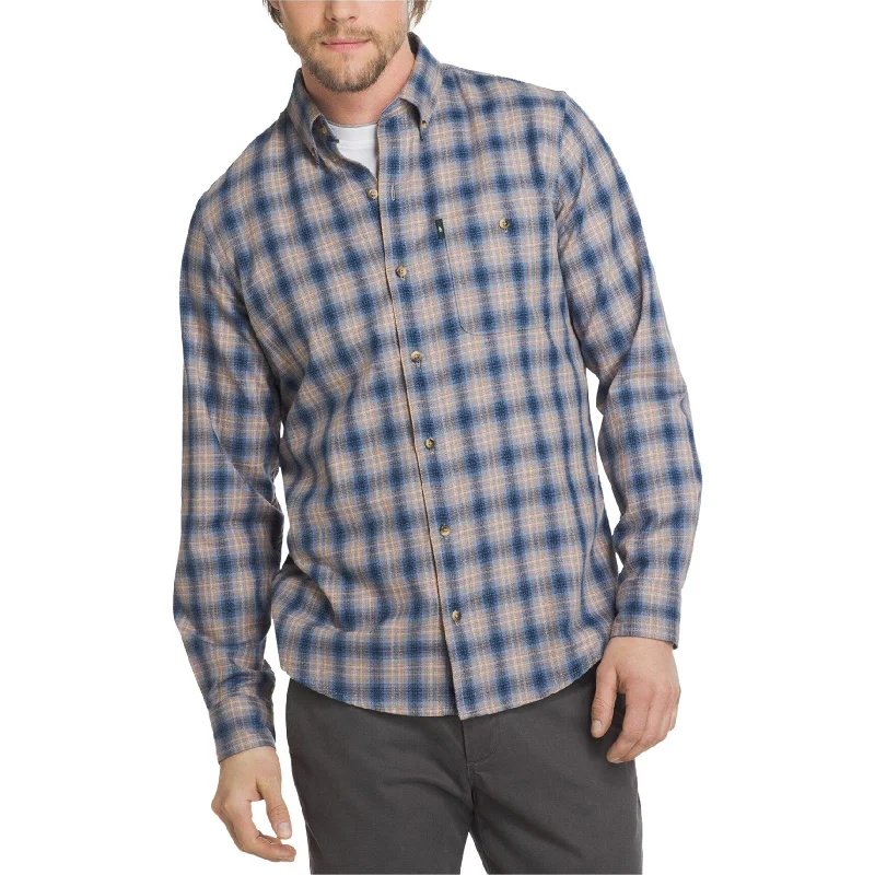 Men's Thermal - Lined Casual Shirts in Black for Added Warmth in Cold WeatherG.H. Bass & Co. Mens Campside Dobby Button Up Shirt Men's Thermal - Lined Casual Shirts in Black for Added Warmth in Cold WeatherG.H. Bass & Co. Mens Campside Dobby Button Up Shirt