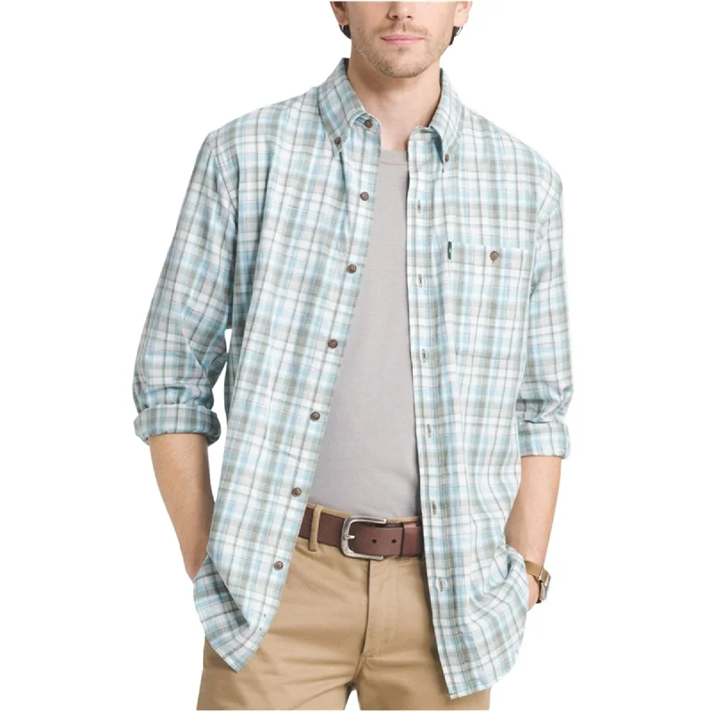 Men's Organic Cotton Casual Shirts with a Soft Handfeel for Everyday ComfortG.H. Bass & Co. Mens Madawaska LS Button Up Shirt, Blue, Small Men's Organic Cotton Casual Shirts with a Soft Handfeel for Everyday ComfortG.H. Bass & Co. Mens Madawaska LS Button Up Shirt, Blue, Small