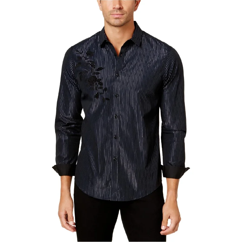 Men's Thermal - Lined Casual Shirts in Black for Added Warmth in Cold WeatherI-N-C Mens Flocked Button Up Shirt Men's Thermal - Lined Casual Shirts in Black for Added Warmth in Cold WeatherI-N-C Mens Flocked Button Up Shirt