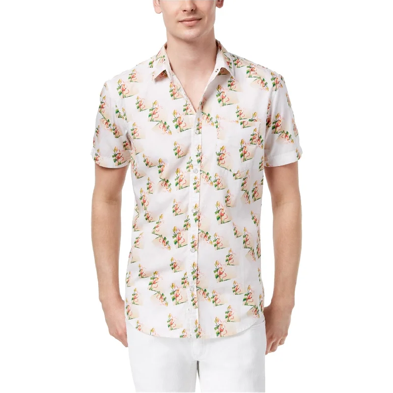 Men's Retro - Style Hawaiian Print Casual Shirts in Bold Patterns for a Tropical VacationI-N-C Mens Floral Button Up Shirt, Multicoloured, Small Men's Retro - Style Hawaiian Print Casual Shirts in Bold Patterns for a Tropical VacationI-N-C Mens Floral Button Up Shirt, Multicoloured, Small