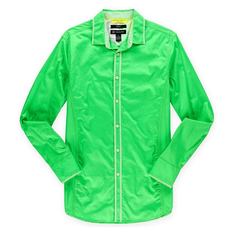Men's Long - Line Oversized Casual Shirts in Dark Gray for a Relaxed and Modern LookI-N-C Mens Plaid Trim Button Up Shirt, Green, Small Men's Long - Line Oversized Casual Shirts in Dark Gray for a Relaxed and Modern LookI-N-C Mens Plaid Trim Button Up Shirt, Green, Small