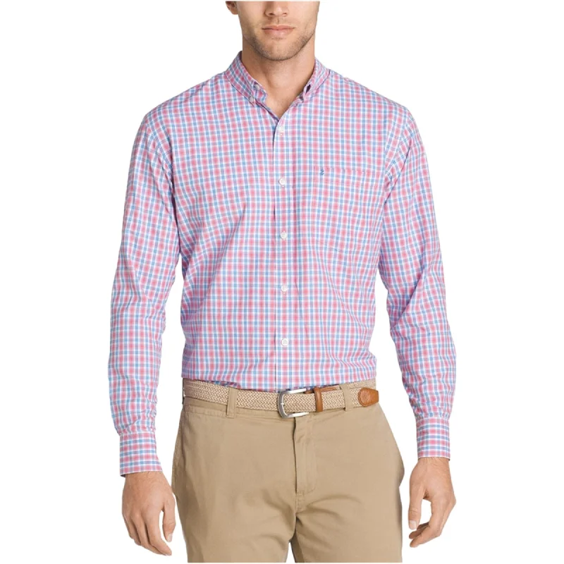 Men's Button - Down Oxford Casual Shirts in Crisp White for a Classic and Versatile StyleIZOD Mens Breeze Plaid Button Up Shirt, Red, Small Men's Button - Down Oxford Casual Shirts in Crisp White for a Classic and Versatile StyleIZOD Mens Breeze Plaid Button Up Shirt, Red, Small
