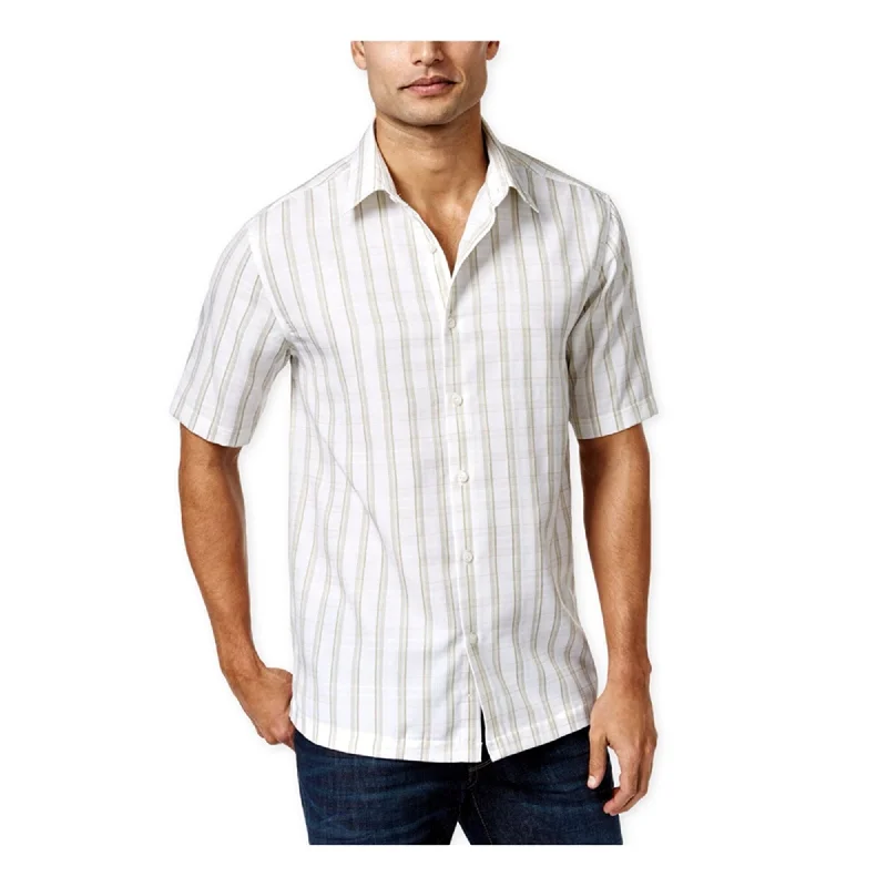 Men's Long - Line Oversized Casual Shirts in Dark Gray for a Relaxed and Modern LookJohn Ashford Mens Fisher Plaid SS Button Up Shirt, White, Small Men's Long - Line Oversized Casual Shirts in Dark Gray for a Relaxed and Modern LookJohn Ashford Mens Fisher Plaid SS Button Up Shirt, White, Small