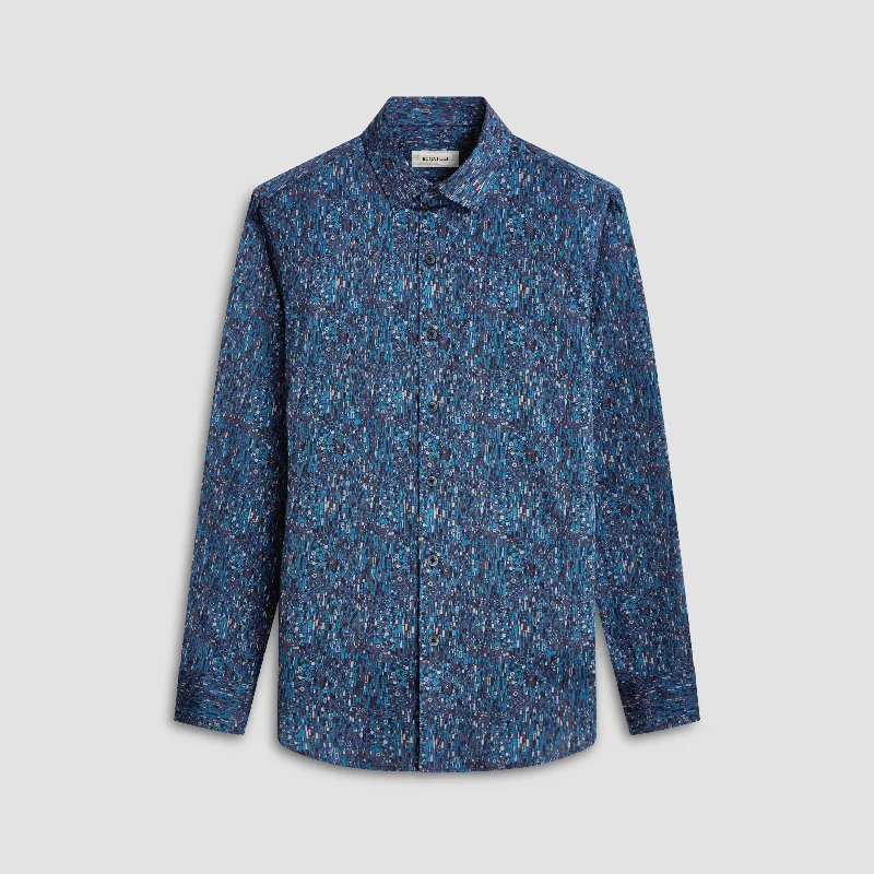 Men's Shearling - Lined Collar Casual Shirts in Brown for a Rustic and Warm AppealJulian Geometric Shirt Men's Shearling - Lined Collar Casual Shirts in Brown for a Rustic and Warm AppealJulian Geometric Shirt