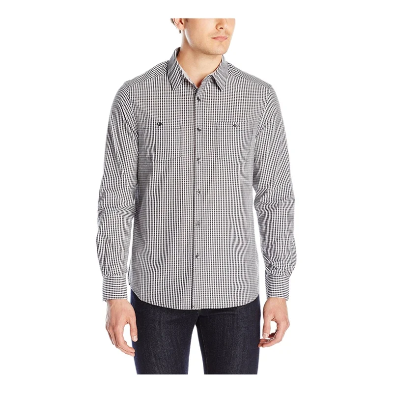 Men's Sustainable Recycled Material Casual Shirts for Eco - Conscious ConsumersKenneth Cole Mens Double-Pocket Checked Button Up Shirt Men's Sustainable Recycled Material Casual Shirts for Eco - Conscious ConsumersKenneth Cole Mens Double-Pocket Checked Button Up Shirt
