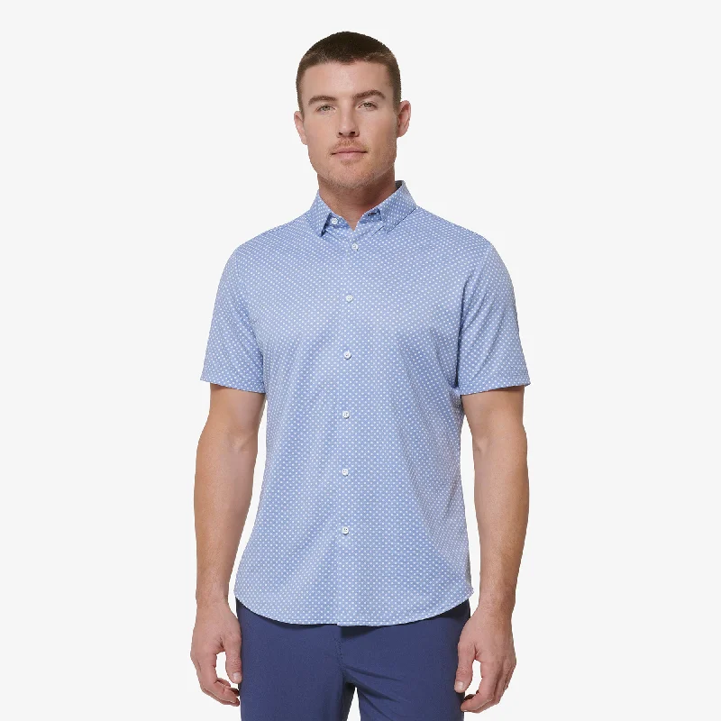 Men's Distressed Denim Casual Shirts with Frayed Edges for a Trendy and Rugged LookLavender Lustre Dot Print Men's Distressed Denim Casual Shirts with Frayed Edges for a Trendy and Rugged LookLavender Lustre Dot Print
