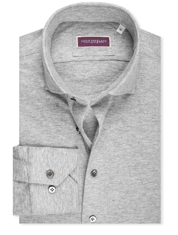 Men's Retro - Style Hawaiian Print Casual Shirts in Bold Patterns for a Tropical VacationCashmere Blend Jersey Shirt Grey Men's Retro - Style Hawaiian Print Casual Shirts in Bold Patterns for a Tropical VacationCashmere Blend Jersey Shirt Grey