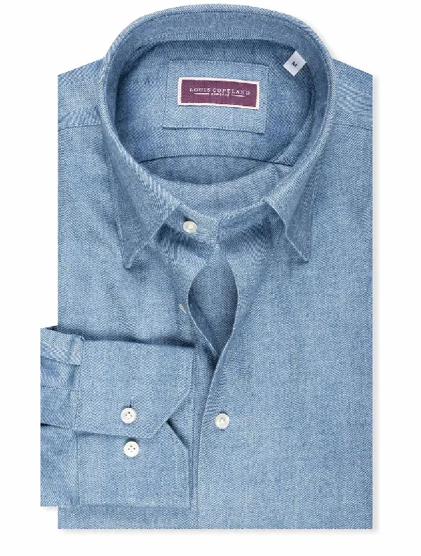 Men's Shearling - Lined Collar Casual Shirts in Brown for a Rustic and Warm AppealHerringbone Buttondown Shirt Blue Men's Shearling - Lined Collar Casual Shirts in Brown for a Rustic and Warm AppealHerringbone Buttondown Shirt Blue