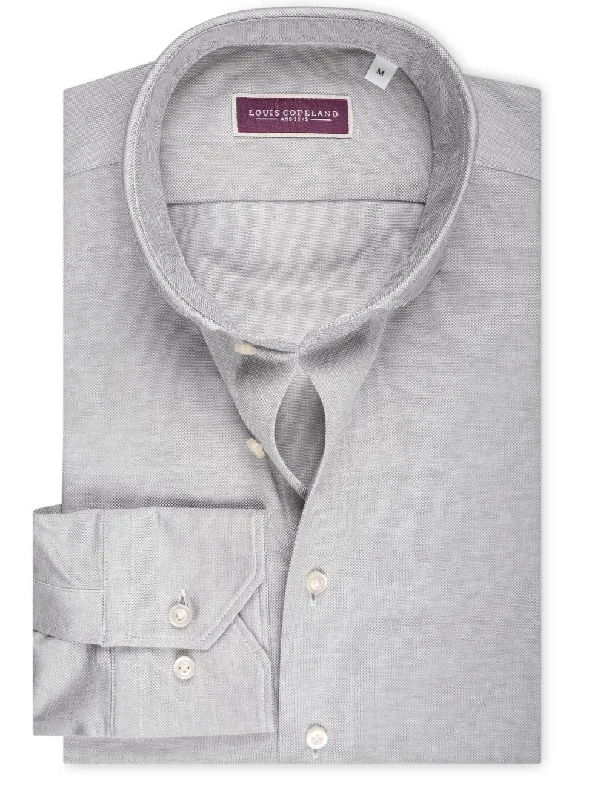 Men's Wrinkle - Resistant Polyester Blend Casual Shirts for Easy Travel and MaintenanceMarseille Jersey Shirt Grey Men's Wrinkle - Resistant Polyester Blend Casual Shirts for Easy Travel and MaintenanceMarseille Jersey Shirt Grey