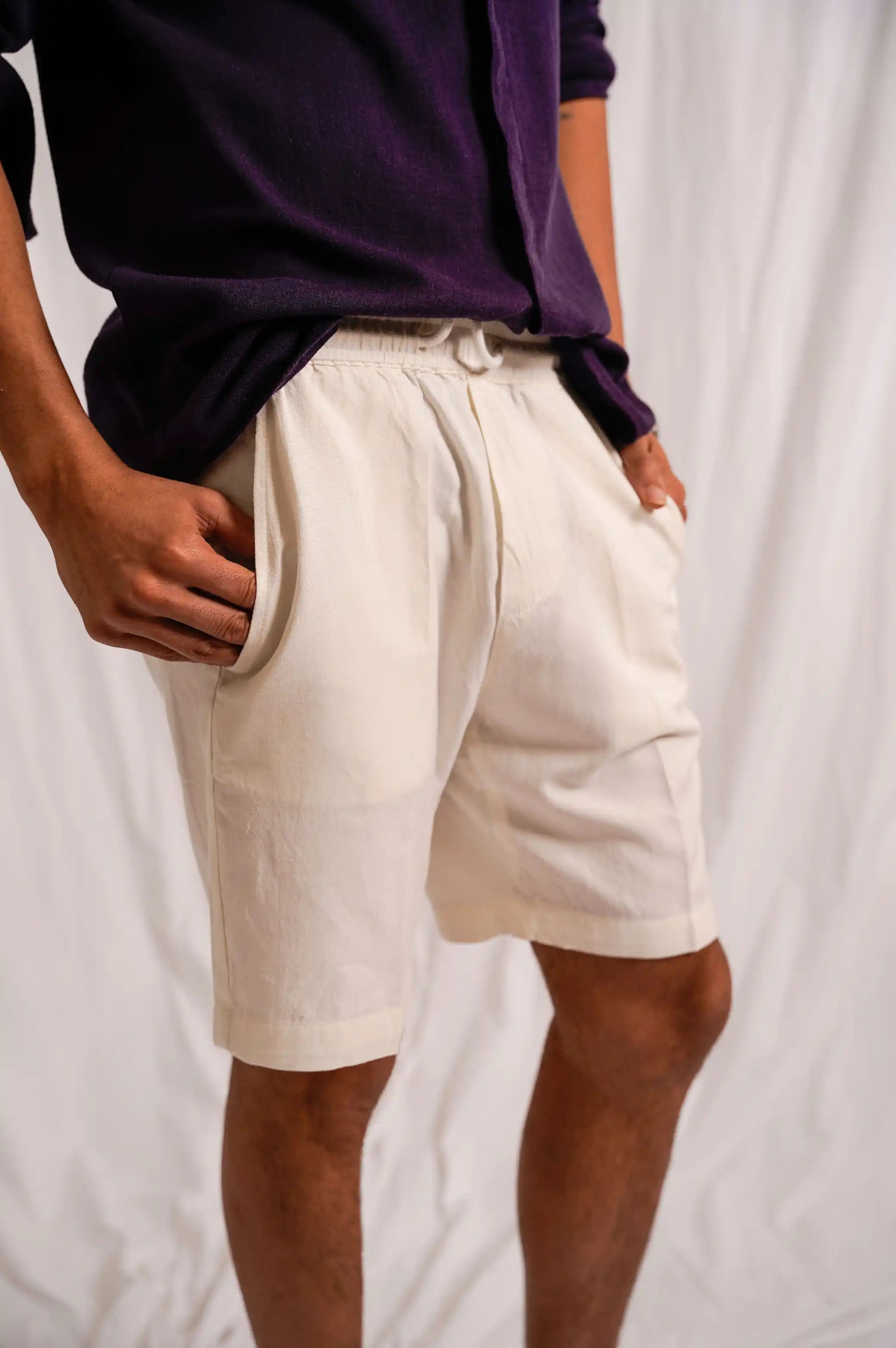 Men's camo print cargo shorts for outdoor adventuresDRAWSTRING LINEN SHORTS