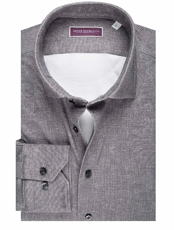 Men's Linen Blend Casual Shirts with Roll - Up Sleeves for a Summer Beach Look4 Flex Stretch Shirt Grey Men's Linen Blend Casual Shirts with Roll - Up Sleeves for a Summer Beach Look4 Flex Stretch Shirt Grey
