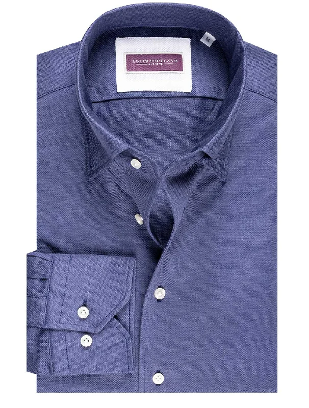 Men's Shearling - Lined Collar Casual Shirts in Brown for a Rustic and Warm AppealFitzwilliam Jersey Navy Shirt Navy Men's Shearling - Lined Collar Casual Shirts in Brown for a Rustic and Warm AppealFitzwilliam Jersey Navy Shirt Navy