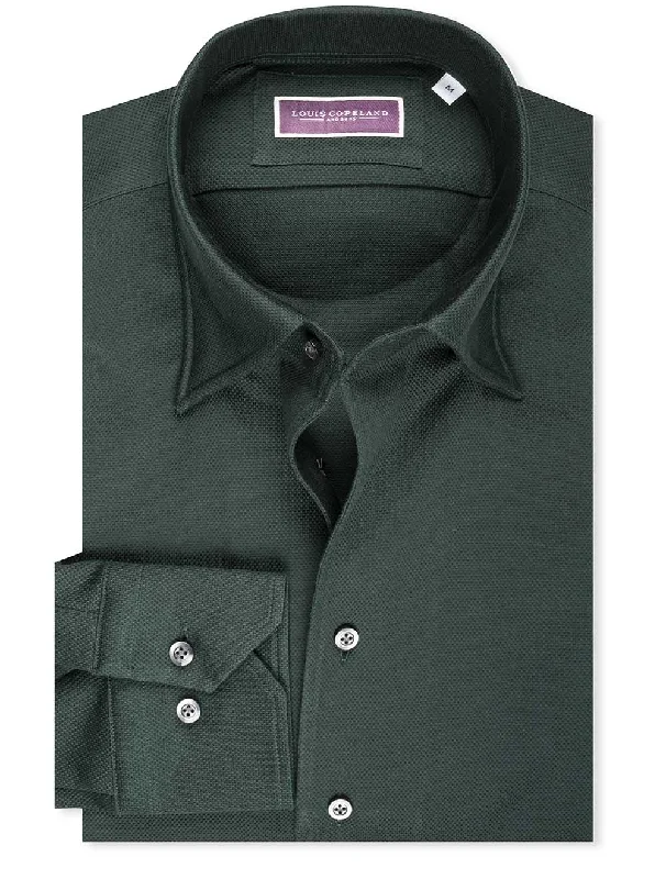 Men's Stretch - Fabric Casual Shirts in Navy Blue for a Comfortable and Flexible FitPique Jersey Shirt Green Men's Stretch - Fabric Casual Shirts in Navy Blue for a Comfortable and Flexible FitPique Jersey Shirt Green