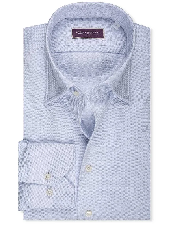Men's Button - Down Oxford Casual Shirts in Crisp White for a Classic and Versatile StylePique Shirt Light Blue Men's Button - Down Oxford Casual Shirts in Crisp White for a Classic and Versatile StylePique Shirt Light Blue
