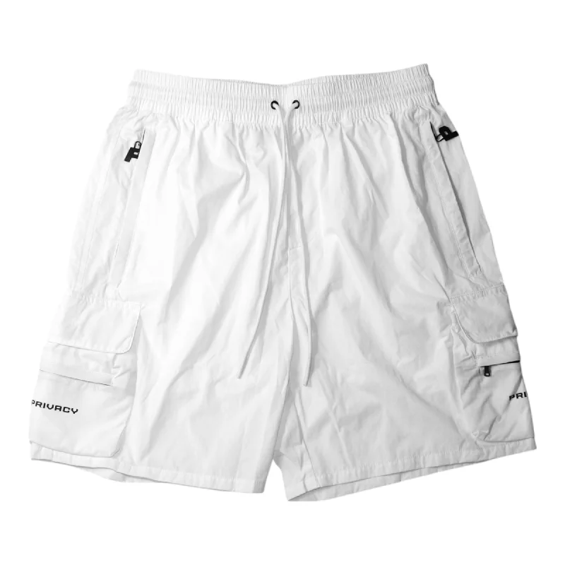 Men's pleated front twill shorts for a classic and sophisticated appearanceLuxury Cargo Shorts V2 - White Men's pleated front twill shorts for a classic and sophisticated appearanceLuxury Cargo Shorts V2 - White