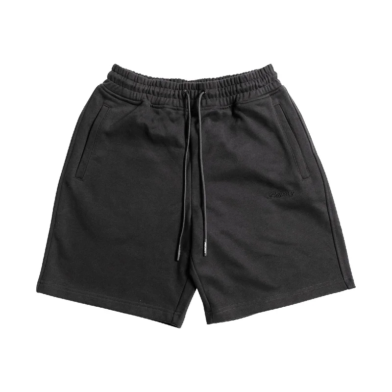 Men's high - waisted swim shorts with UPF protection for beach vacationsLuxury Sweatshorts - Charcoal Men's high - waisted swim shorts with UPF protection for beach vacationsLuxury Sweatshorts - Charcoal