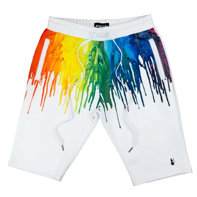 Men's camo print cargo shorts for outdoor adventuresM655 Makobi Originals Set Up Shorts- White Men's camo print cargo shorts for outdoor adventuresM655 Makobi Originals Set Up Shorts- White