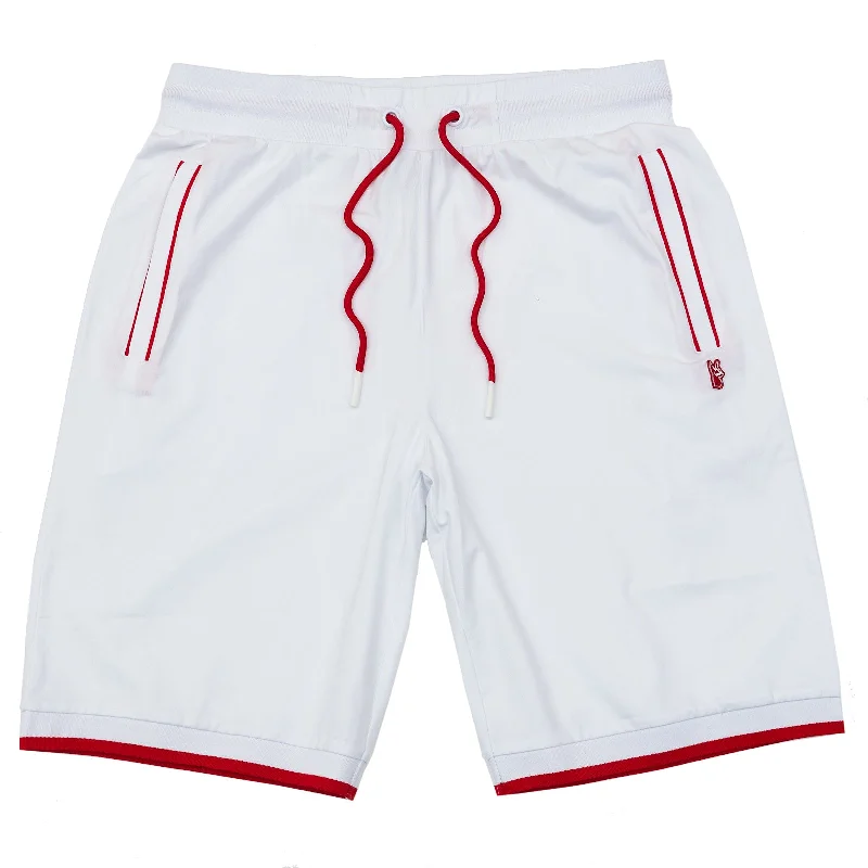 Men's zip - pocket canvas shorts for added functionality during travelM601 Makobi Ricci Core Shorts - White Men's zip - pocket canvas shorts for added functionality during travelM601 Makobi Ricci Core Shorts - White