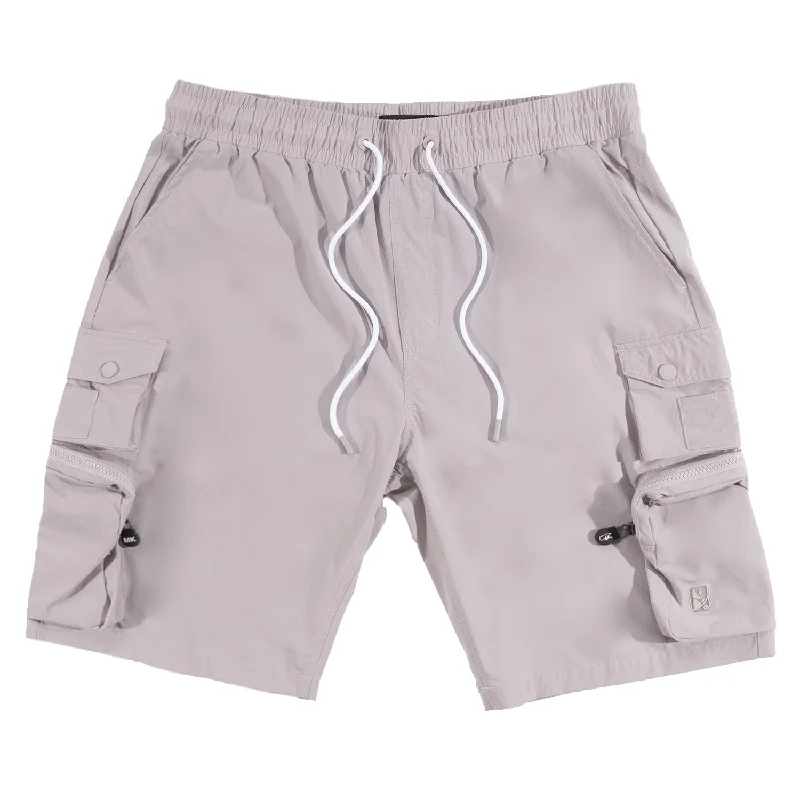 Men's neon - colored athletic shorts for high - visibility workoutsM633 Colton Nylon Spandex Cargo Shorts - Gray Men's neon - colored athletic shorts for high - visibility workoutsM633 Colton Nylon Spandex Cargo Shorts - Gray