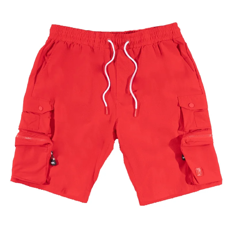 Men's wide - leg linen blend shorts for a relaxed beachside vibeM633 Colton Nylon Spandex Cargo Shorts - Red Men's wide - leg linen blend shorts for a relaxed beachside vibeM633 Colton Nylon Spandex Cargo Shorts - Red