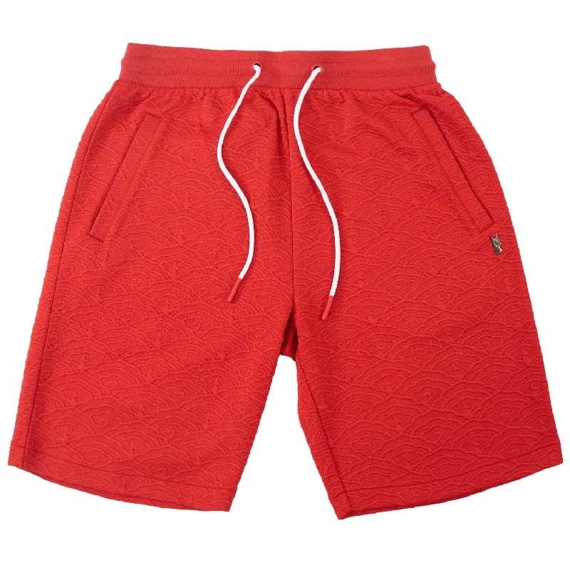 Men's camo print cargo shorts for outdoor adventuresM654 Bellagio Shorts - Red