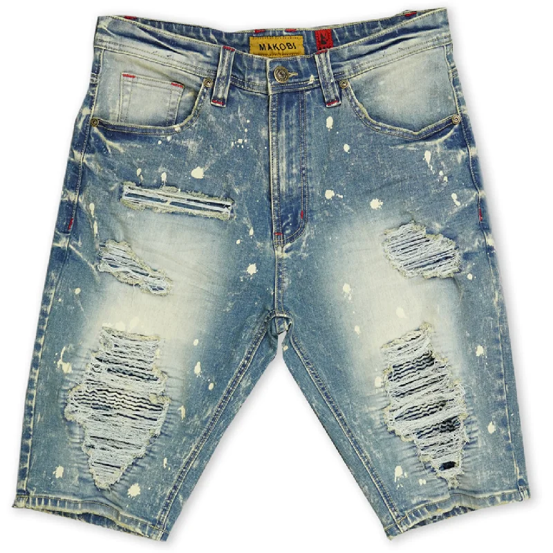 Men's flat - front chino shorts for semi - formal summer eventsM771 Pacifica Shredded Shorts -Dirt Wash Men's flat - front chino shorts for semi - formal summer eventsM771 Pacifica Shredded Shorts -Dirt Wash