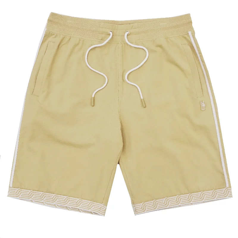 Men's flat - front chino shorts for semi - formal summer eventsM775 Makobi Luciano Shorts - Khaki Men's flat - front chino shorts for semi - formal summer eventsM775 Makobi Luciano Shorts - Khaki