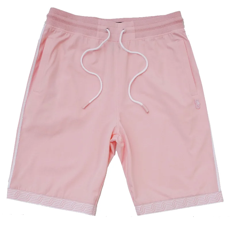Men's distressed cotton shorts for a bohemian - inspired styleM775 Makobi Luciano Shorts - Pink Men's distressed cotton shorts for a bohemian - inspired styleM775 Makobi Luciano Shorts - Pink