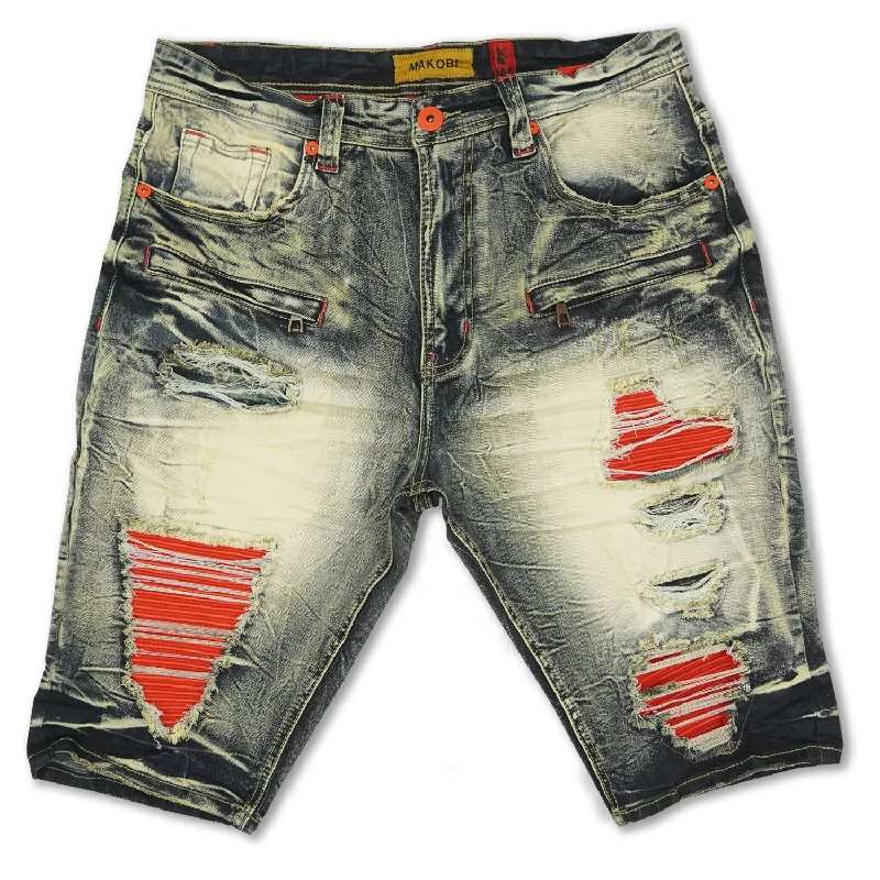 Men's adjustable - length convertible shorts for versatile useM970 Galveston Biker Shredded Shorts - Dirt Men's adjustable - length convertible shorts for versatile useM970 Galveston Biker Shredded Shorts - Dirt